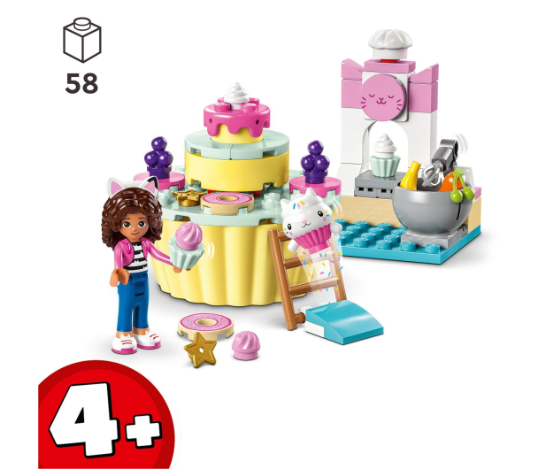 LEGO Koci domek Gabi 10785 Pieczenie tortu z Łakotkiem - 1159398 - zdjęcie 3